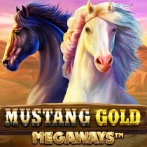 Mustang Gold Megaways online game logo by Pragmatic Play on dollycasinohu.net