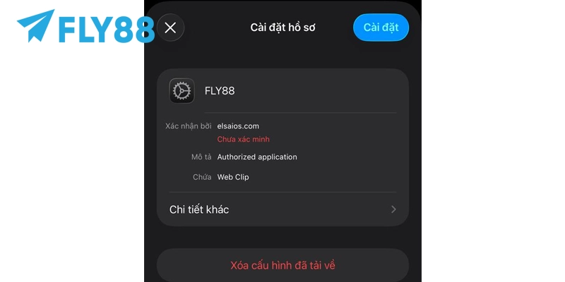 Cài đặt cấu hình đã tải về